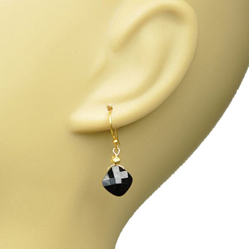Black Spinel Drop Earrings
