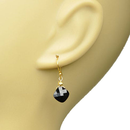 Black Spinel Drop Earrings